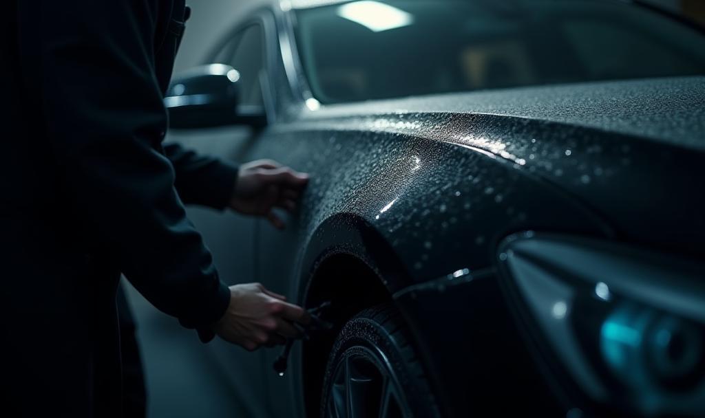 Luxurious car getting detailed at Spotless Auto Spa
