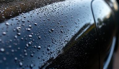 Car with an incredible ceramic coating gloss