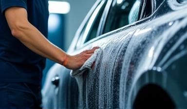 Car getting a meticulous exterior wash at Spotless Auto Spa