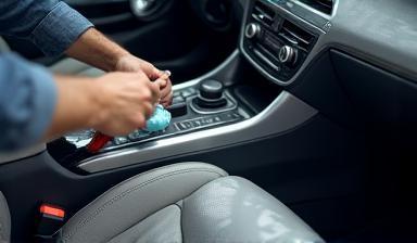 Car interior being deep cleaned by a professional at Spotless Auto Spa